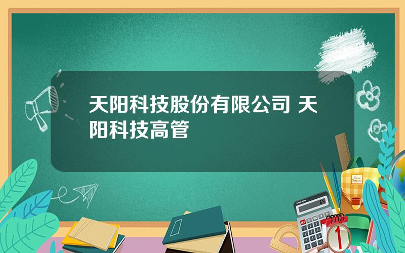 天阳科技股份有限公司 天阳科技高管